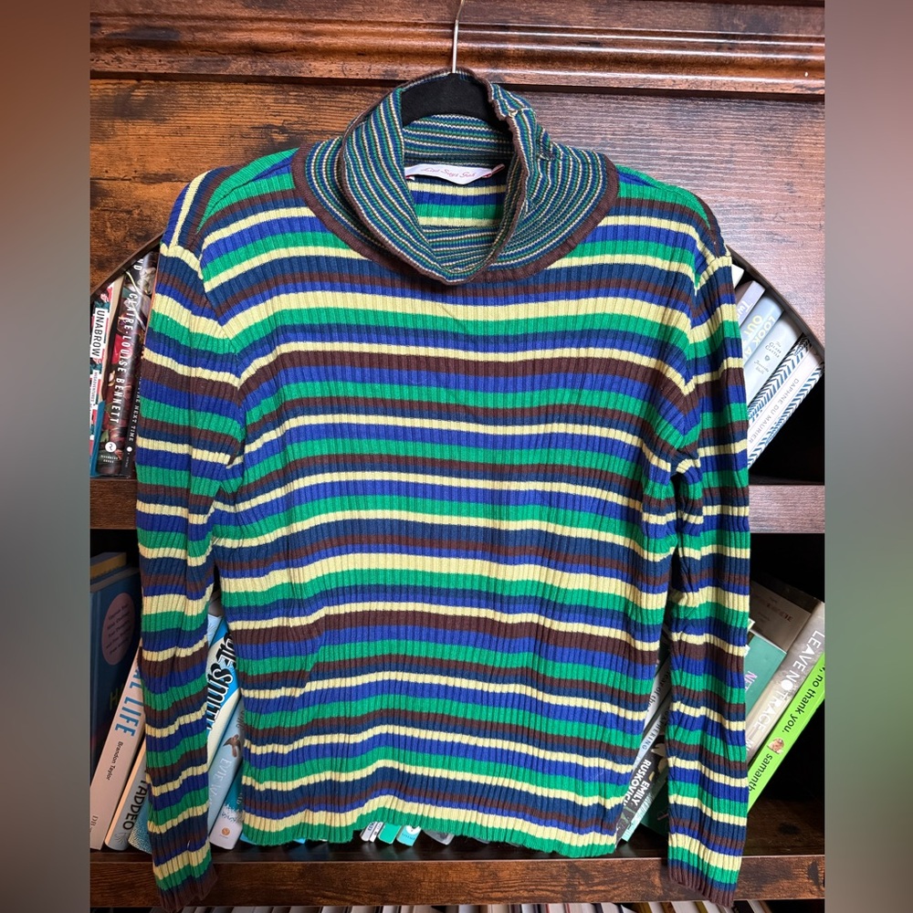 Lisa Says Gah! striped turtleneck sweater